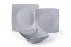 Servizio piatti, 18 pezzi, stile nordico, grigio opaco