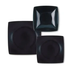 Servizio piatti, 18 pezzi, stile nordico, bianco/nero