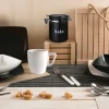 Servizio piatti, 18 pezzi, stile nordico, bianco/nero/grigio