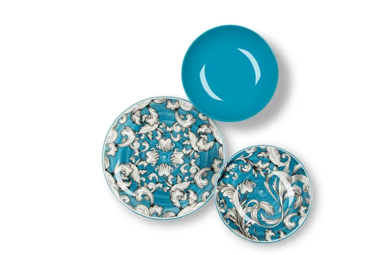 Servizio piatti, porcellana/stoneware, stile arabo