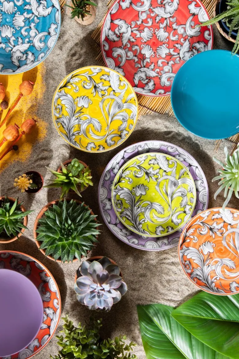 Servizio piatti, porcellana/stoneware, stile arabo