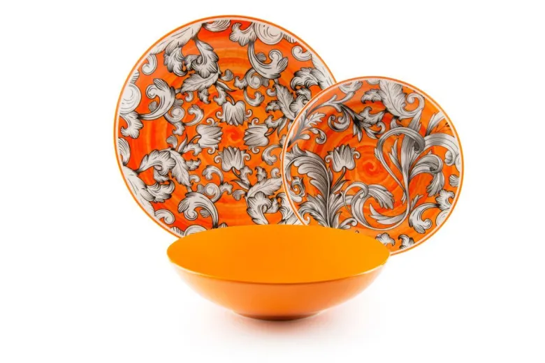 Servizio piatti, porcellana/stoneware, stile arabo