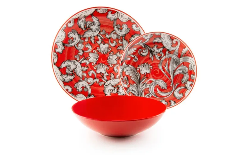 Servizio piatti, porcellana/stoneware, stile arabo