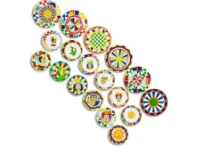 Servizio piatti, stile siciliano, porcellana, 18 pezzi
