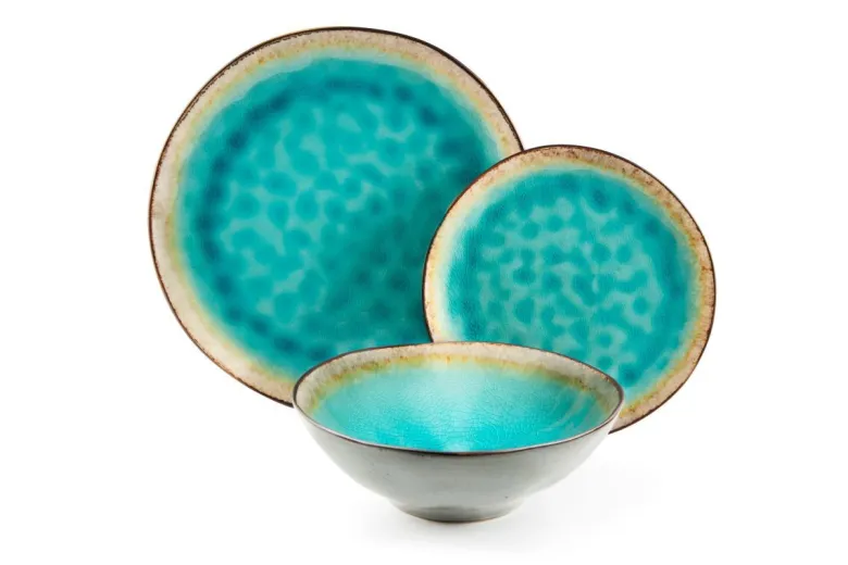 Servizio piatti, stoneware, 12 pezzi, maldive