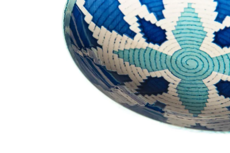 Servizio piatti, toni blu/azzurro, ceramica, 12 pezzi