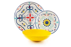 Servizio piatti, vietri, porcellana/stoneware, 18 pezzi