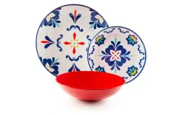 Servizio piatti, vietri, porcellana/stoneware, 18 pezzi