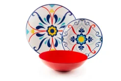 Servizio piatti, vietri, porcellana/stoneware, 18 pezzi