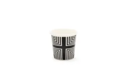 Set 6 bicchierini, bianco/nero, porcellana, 90 ml