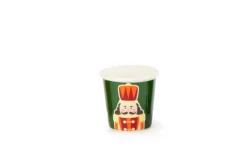 Set 6 bicchierini da caffè, fantasia natalizia, porcellana