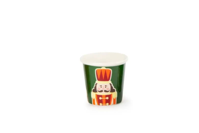 Set 6 bicchierini da caffè, fantasia natalizia, porcellana