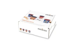 Set 4 bicchierini da caffè, fantasia natalizia, porcellana