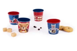 Set 4 bicchierini da caffè, fantasia natalizia, porcellana