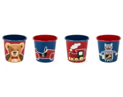 Set 4 bicchierini da caffè, fantasia natalizia, porcellana