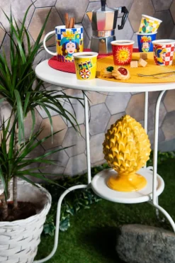 Set 6 bicchierini da caffè, stile siciliano, porcellana