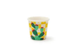 Set 6 bicchierini da caffè, stile siciliano, porcellana