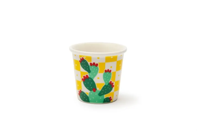 Set 6 bicchierini da caffè, stile siciliano, porcellana