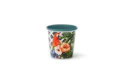 Set 6 bicchierini, fantasia tropicale, porcellana, 90 ml