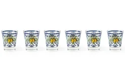 Set 6 bicchierini, limoni, vetro, 90 ml