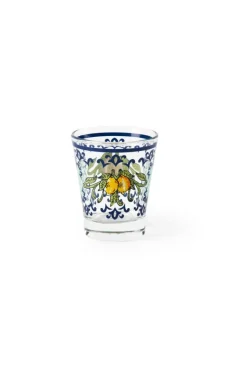 Set 6 bicchierini, limoni, vetro, 90 ml