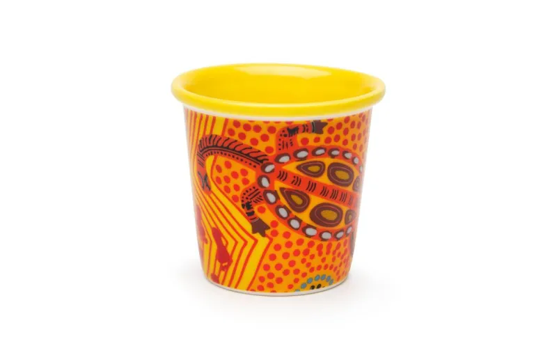 Set 6 bicchierini, stile aborigeno, porcellana, 90 ml