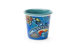 Set 6 bicchierini, stile aborigeno, porcellana, 90 ml