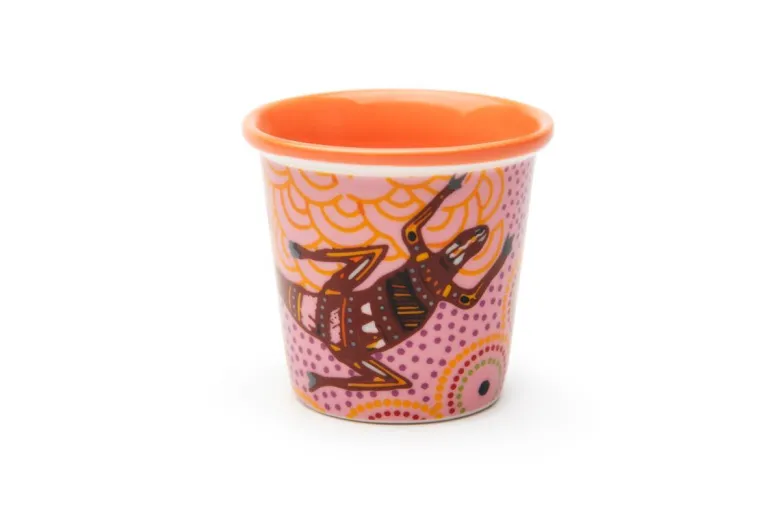 Set 6 bicchierini, stile aborigeno, porcellana, 90 ml