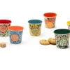 Set 6 bicchierini, stile cinese, porcellana, 90 ml