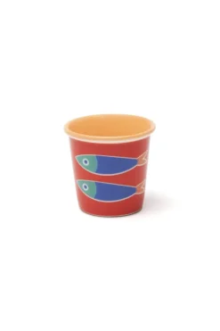 Set 6 bicchierini, stile marinaro, porcellana, 90 ml