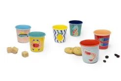 Set 6 bicchierini, stile marinaro, porcellana, 90 ml