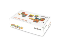 Set 6 bicchierini, stile messico floreale, porcellana, 90 ml