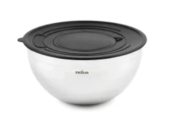 Set ciotole multiuso, con coperchio, acciaio inox, 3 pezzi