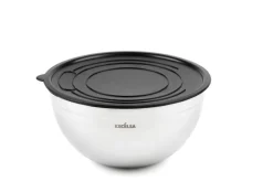 Set ciotole multiuso, con coperchio, acciaio inox, 3 pezzi