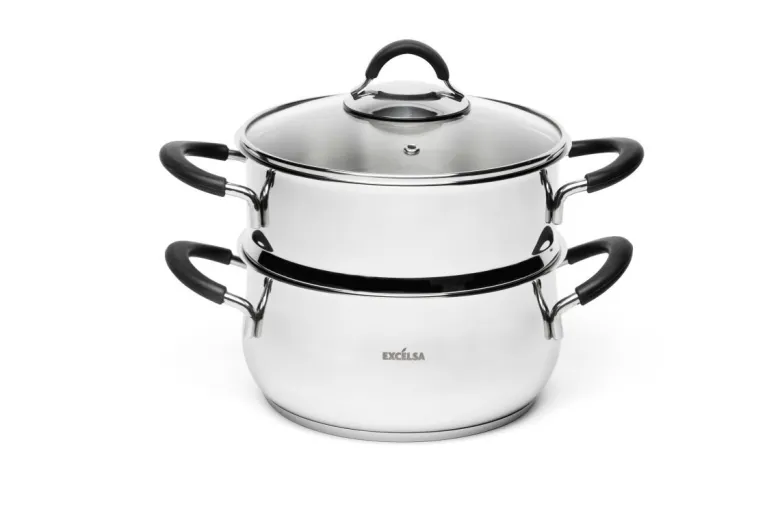 Set di pentole, 7 pezzi, acciaio inox