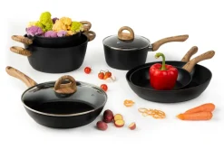 Set di pentole, 9 pezzi, alluminio forgiato antiaderente