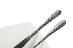 Set di posate, 24 pezzi, argentato, finitura martellinata