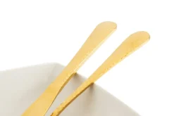 Set di posate, 24 pezzi, dorato, finitura martellinata