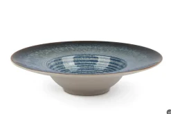 Set pasta bowl, effetto reattivo, ceramica, 6 pezzi