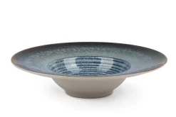 Set pasta bowl, effetto reattivo, ceramica, 6 pezzi