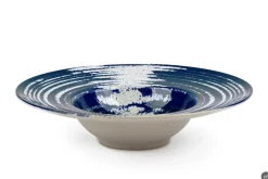 Set pasta bowl, effetto reattivo, ceramica, 6 pezzi