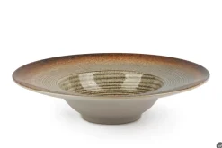 Set pasta bowl, effetto reattivo, ceramica, 6 pezzi