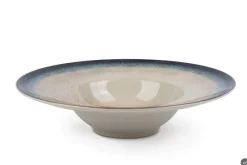Set pasta bowl, effetto reattivo, ceramica, 6 pezzi
