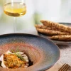 Set pasta bowl, effetto reattivo, ceramica, 6 pezzi