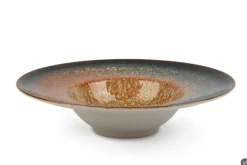 Set pasta bowl, effetto reattivo, ceramica, 6 pezzi