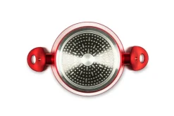 Set pentole, 4 pezzi, con salvapadella, rosso