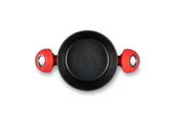 Set pentole, 4 pezzi, con salvapadella, rosso