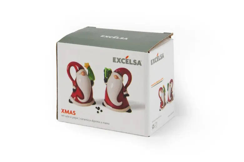 Set sale/pepe, 2 pezzi, natalizio, babbo natale