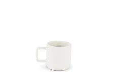 Set 6 tazzine, bianco, stoneware, 80 ml