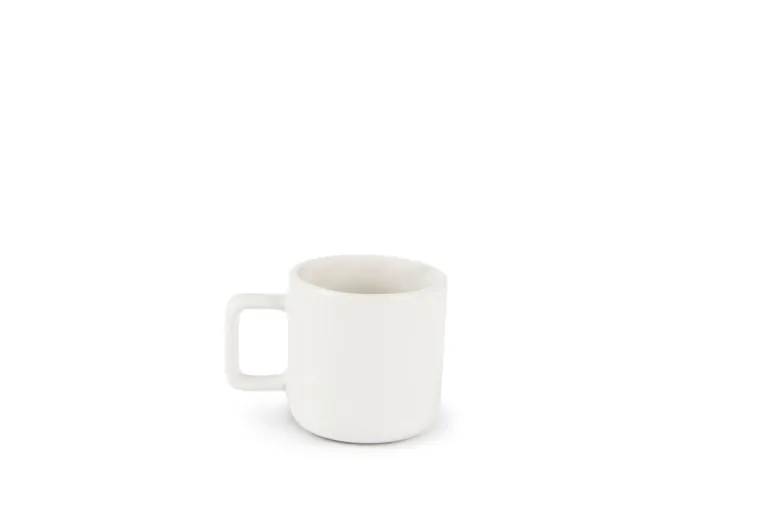 Set 6 tazzine, bianco, stoneware, 80 ml